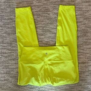 LIKE NEW! lululemon Align™ High-Rise Crop 23" - NEON YELLOW - 10